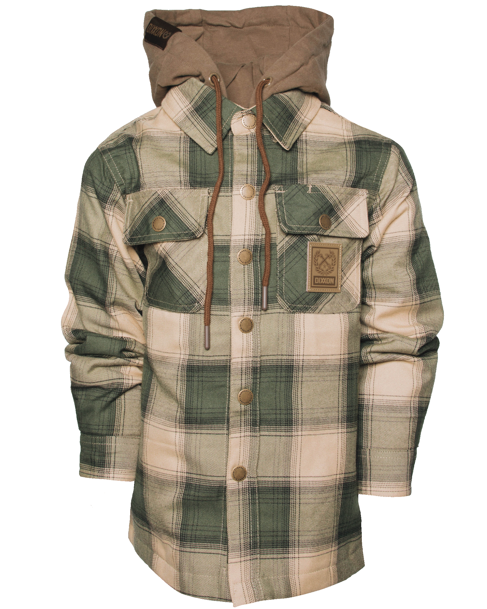 Hooded flannel shirt