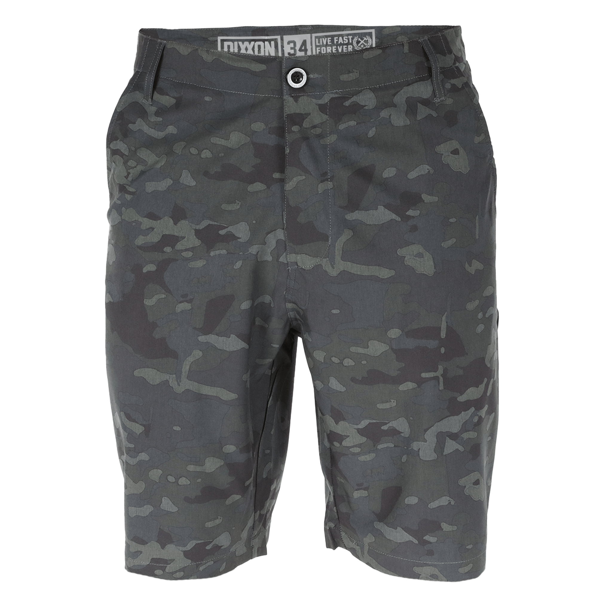 Men's Camo Gym Shorts with Compression Liner: Avalon Hybrid