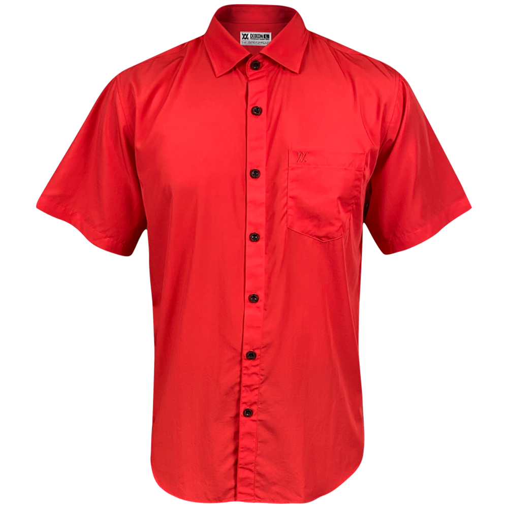 BAMBOO SHORT SLEEVE BUTTON UP RED 2.0 MENS Dixxon Canada
