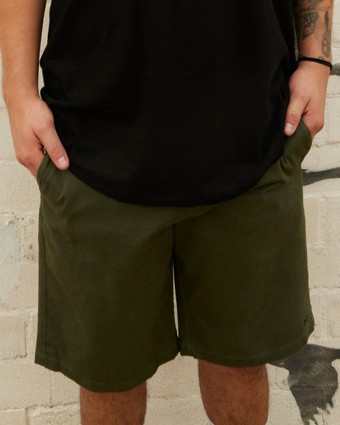 CHINO SHORTS O.D. GREEN - MENS