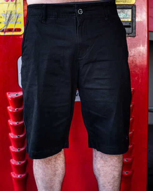 CHINO SHORTS BLACK - MENS
